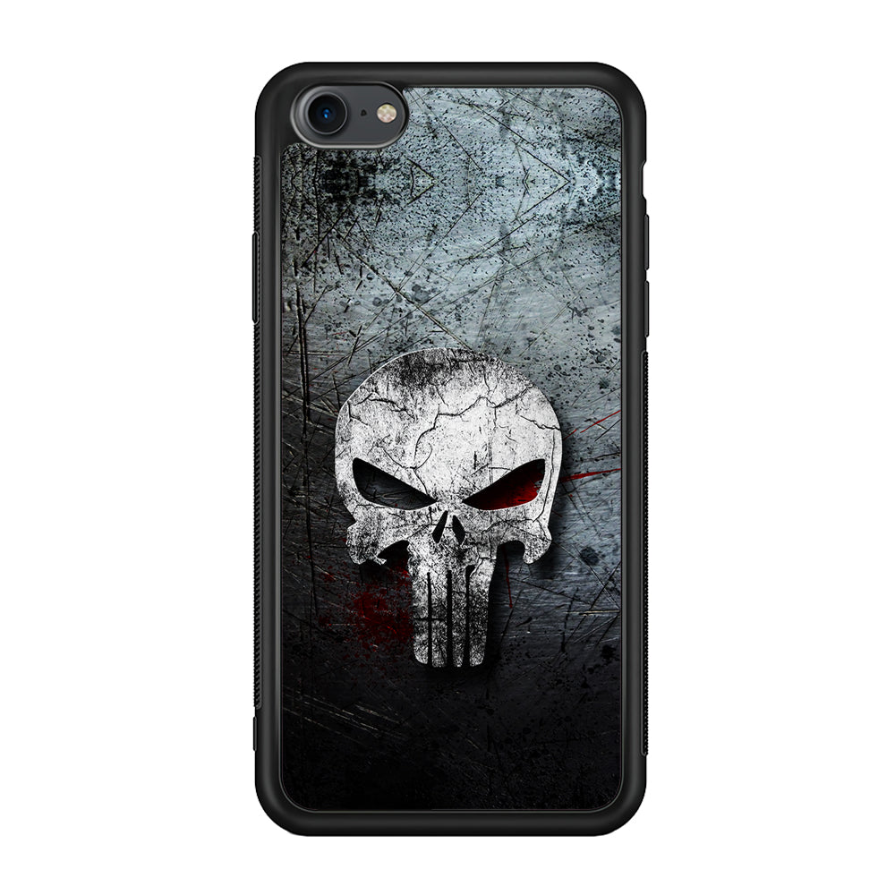 The Punisher Logo iPhone SE 2020 Case-Phone Case-Rubber Black (2D Case)-Altracase