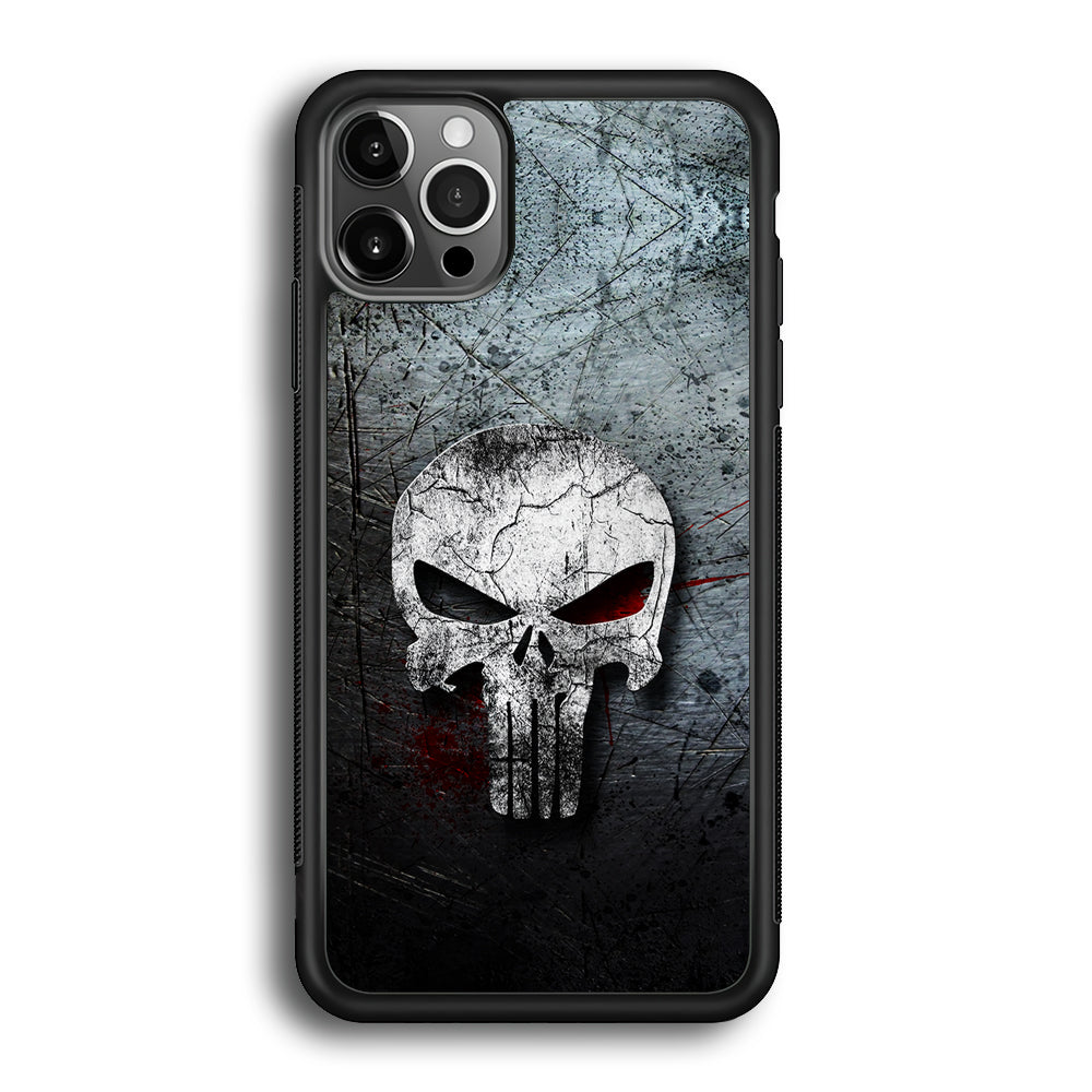 The Punisher Logo iPhone 12 Pro Max Case-Phone Case-Rubber Black (2D Case)-Altracase