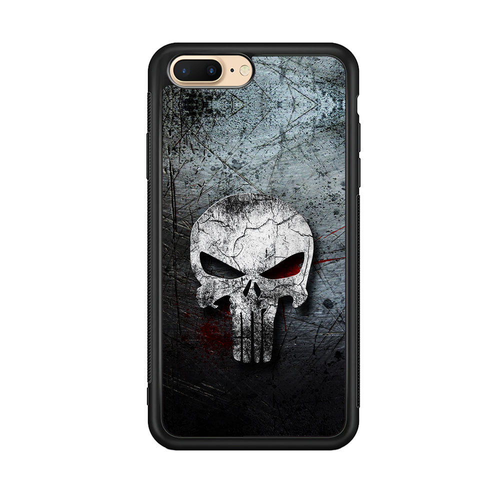 The Punisher Logo iPhone 8 Plus Case-Phone Case-Rubber Black (2D Case)-Altracase