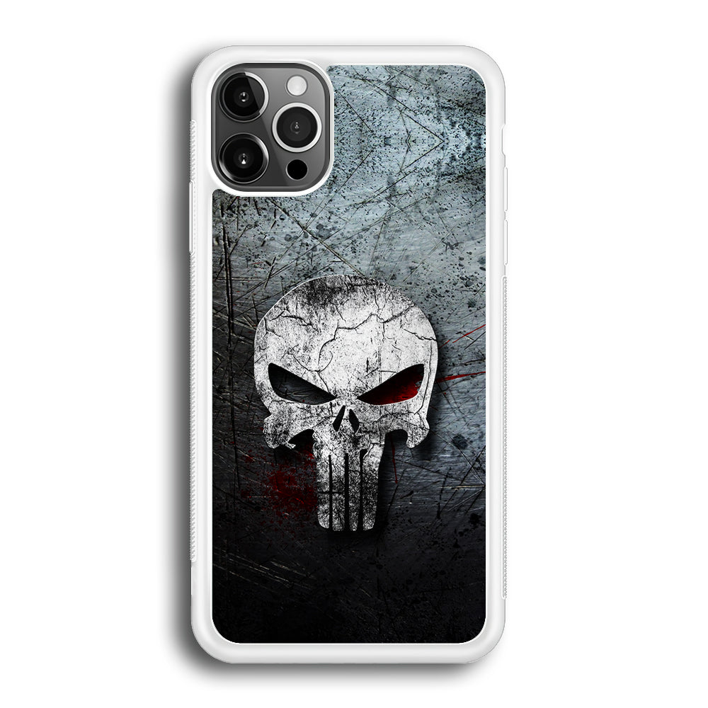 The Punisher Logo iPhone 12 Pro Max Case-Phone Case-Rubber White (2D Case)-Altracase