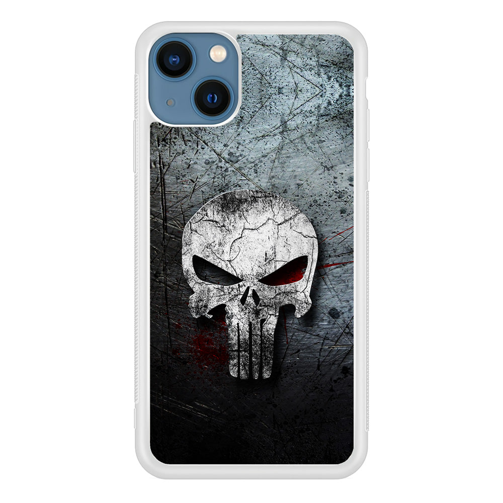 The Punisher Logo iPhone 13 Mini Case-Phone Case-Rubber White (2D Case)-Altracase