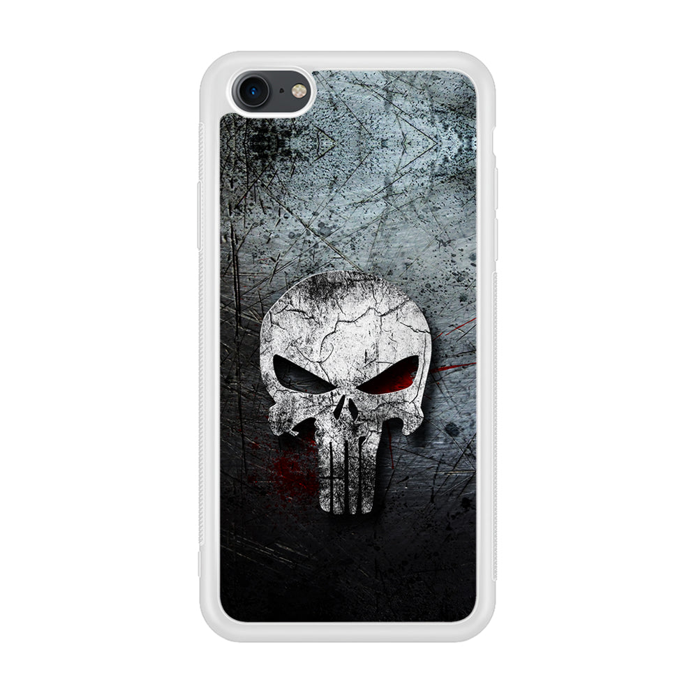 The Punisher Logo iPhone SE 2020 Case-Phone Case-Rubber White (2D Case)-Altracase