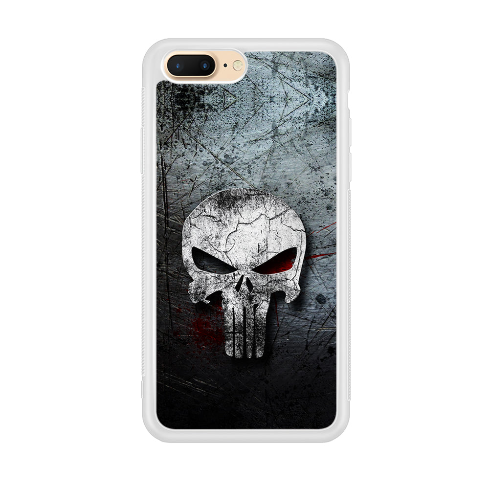 The Punisher Logo iPhone 8 Plus Case-Phone Case-Rubber White (2D Case)-Altracase