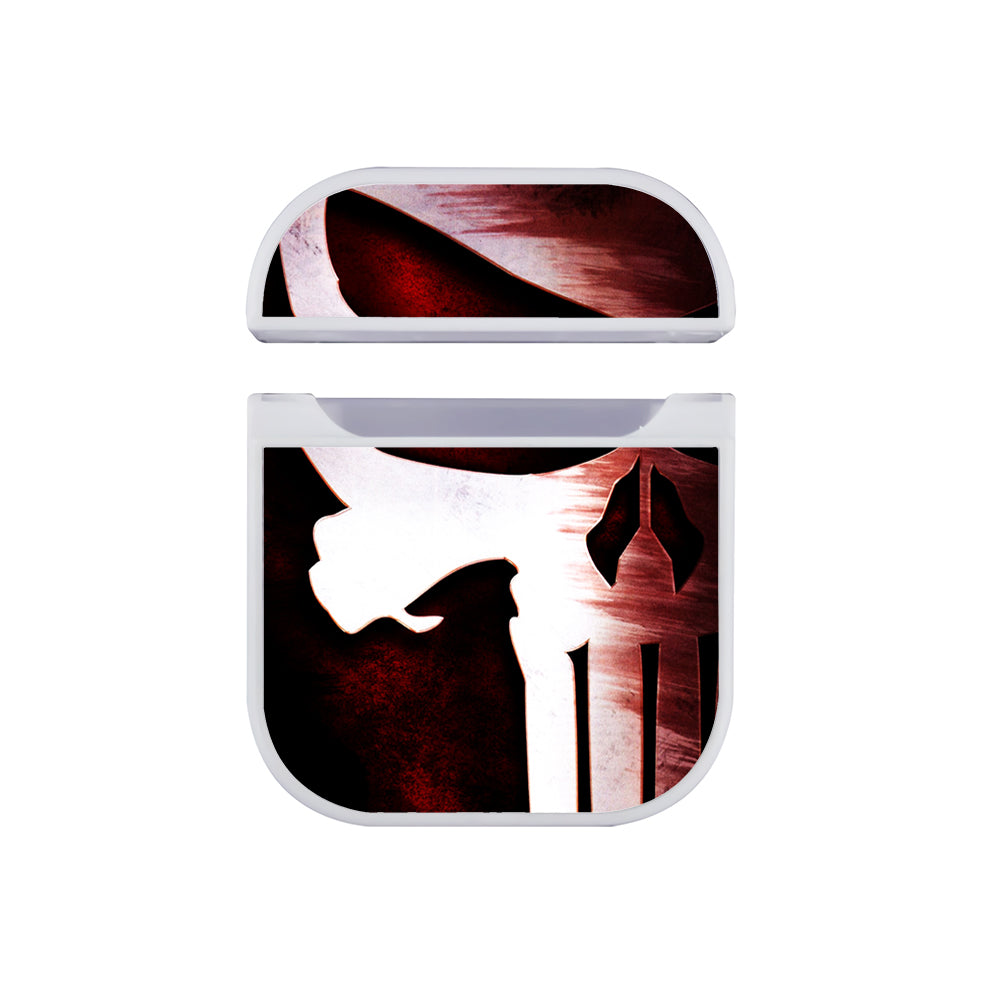 The Punisher Logo Blood Hard Plastic Case Cover For Apple Airpods-AirPod Case-White-Altracase