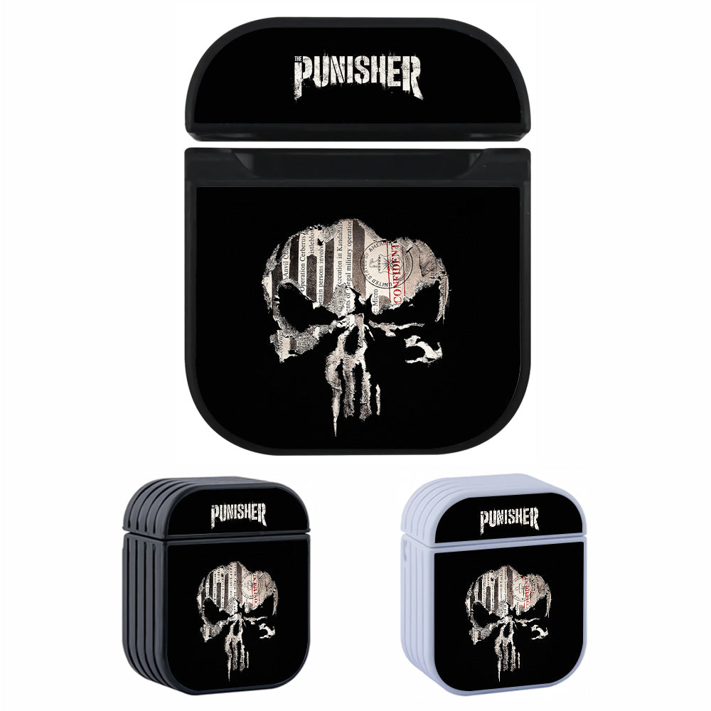 The Punisher Logo Skull Hard Plastic Case Cover For Apple Airpods-AirPod Case-Altracase