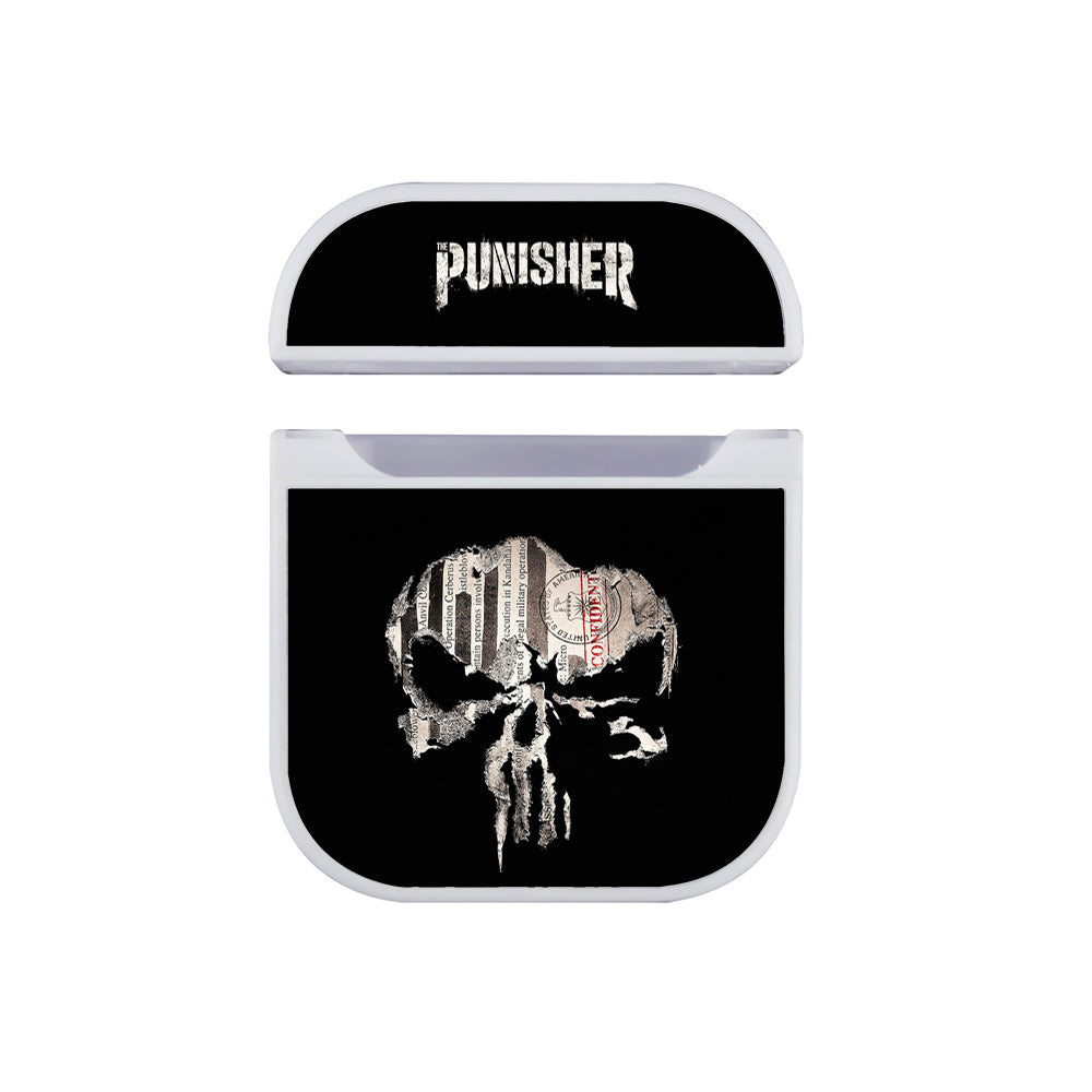 The Punisher Logo Skull Hard Plastic Case Cover For Apple Airpods-AirPod Case-White-Altracase