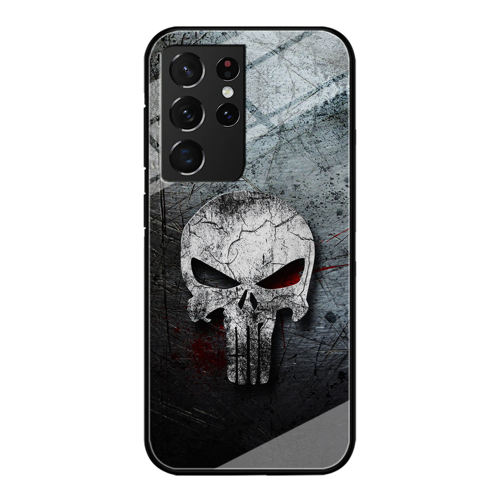 The Punisher Logo Samsung Galaxy S23 Ultra Case-Phone Case-Tempered Glass Case-Altracase