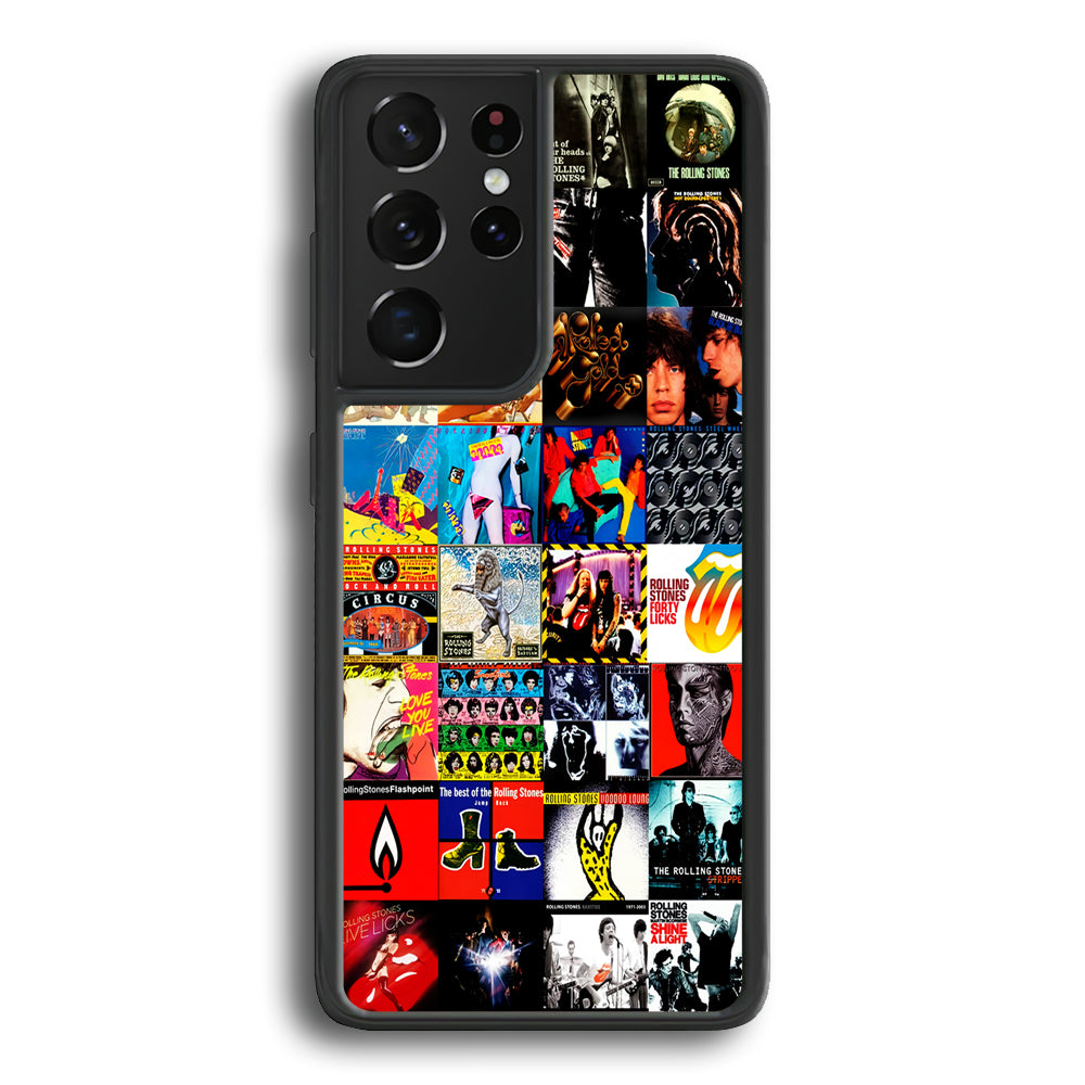 The Rolling Stones Album Samsung Galaxy S21 Ultra Case-Phone Case-Rubber Black (2D Case)-Altracase