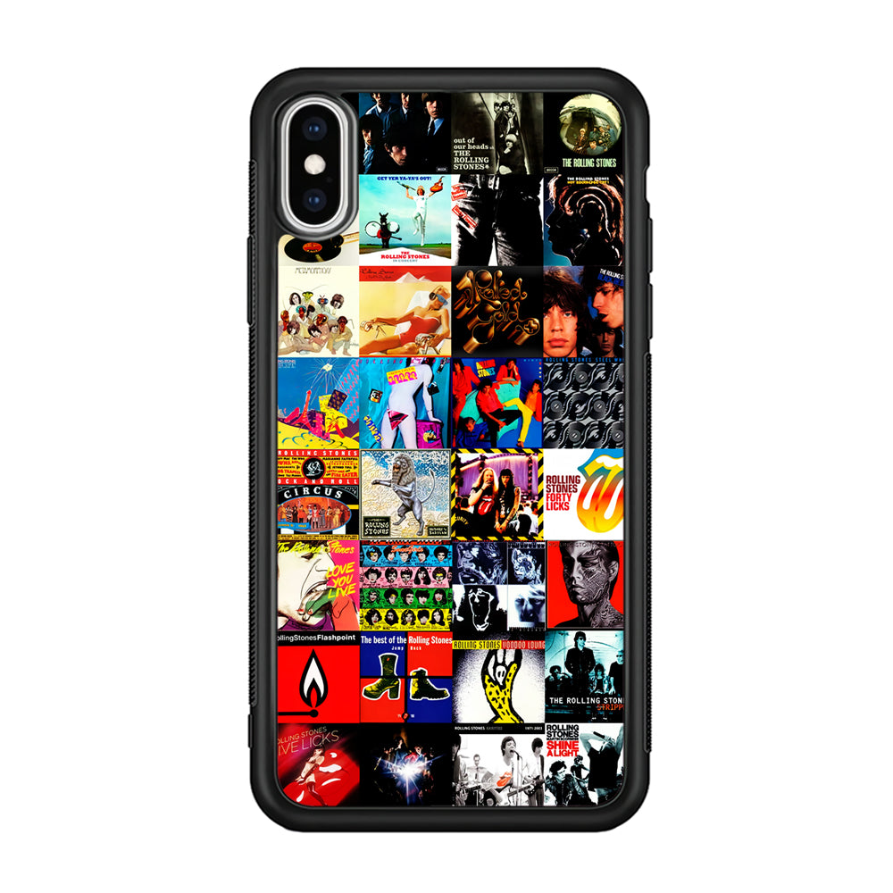 The Rolling Stones Album iPhone Xs Case-Phone Case-Rubber Black (2D Case)-Altracase