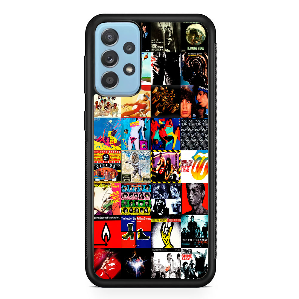 The Rolling Stones Album Samsung Galaxy A52 Case-Phone Case-Rubber Black (2D Case)-Altracase
