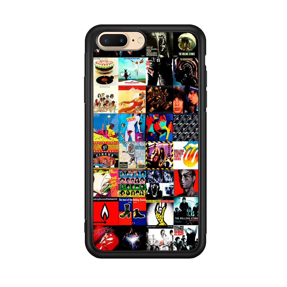 The Rolling Stones Album iPhone 8 Plus Case-Phone Case-Rubber Black (2D Case)-Altracase
