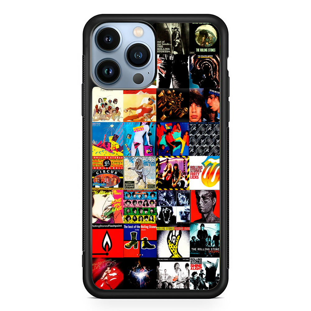 The Rolling Stones Album iPhone 15 Pro Max Case-Phone Case-Rubber Black (2D Case)-Altracase