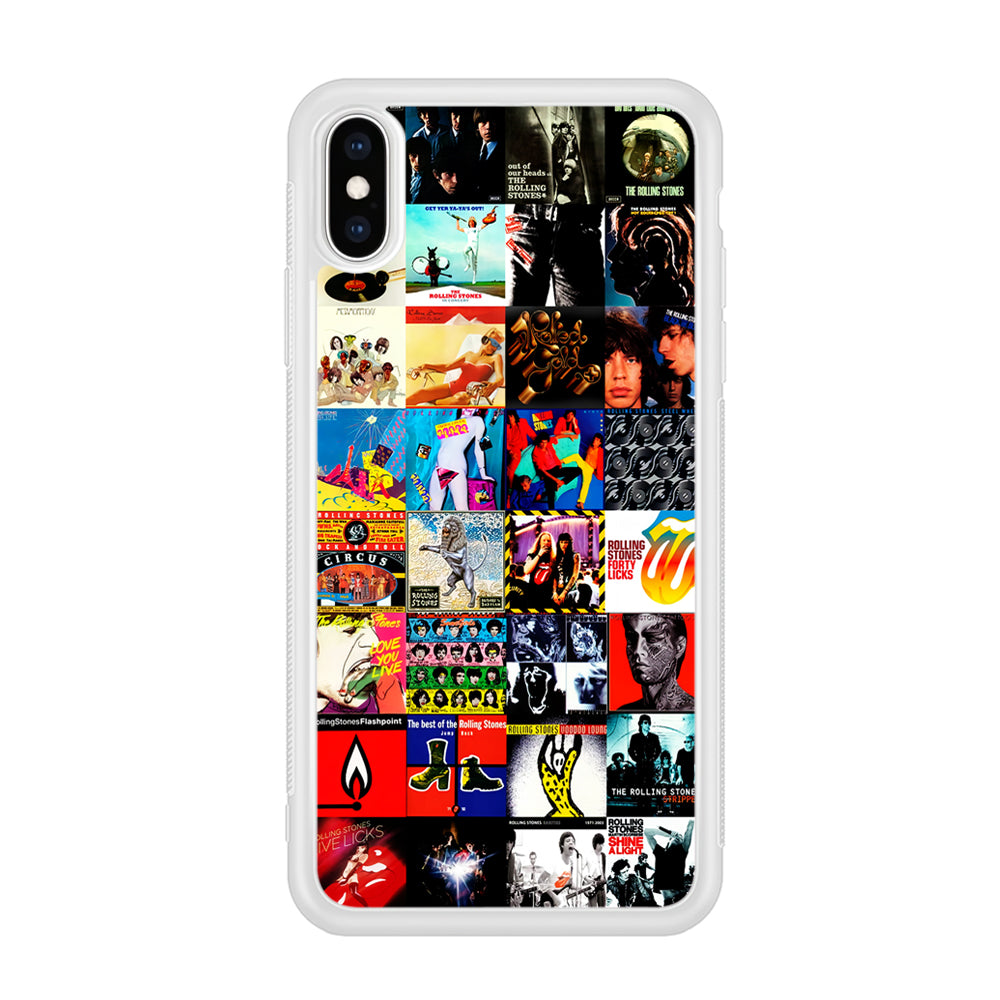 The Rolling Stones Album iPhone Xs Case-Phone Case-Rubber White (2D Case)-Altracase