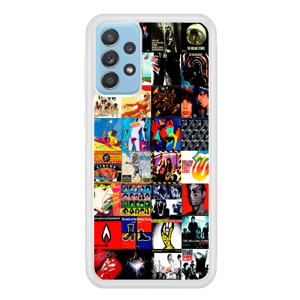 The Rolling Stones Album Samsung Galaxy A52 Case-Phone Case-Rubber White (2D Case)-Altracase
