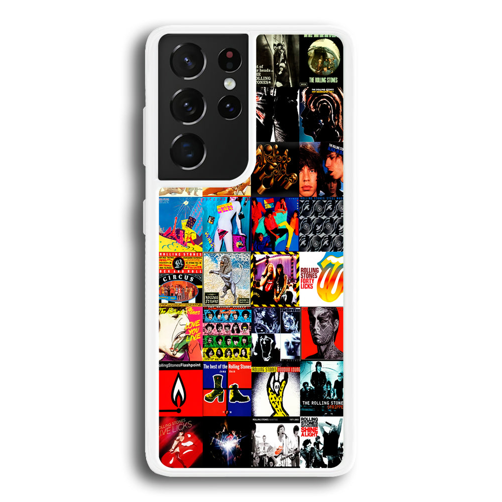 The Rolling Stones Album Samsung Galaxy S21 Ultra Case-Phone Case-Rubber White (2D Case)-Altracase