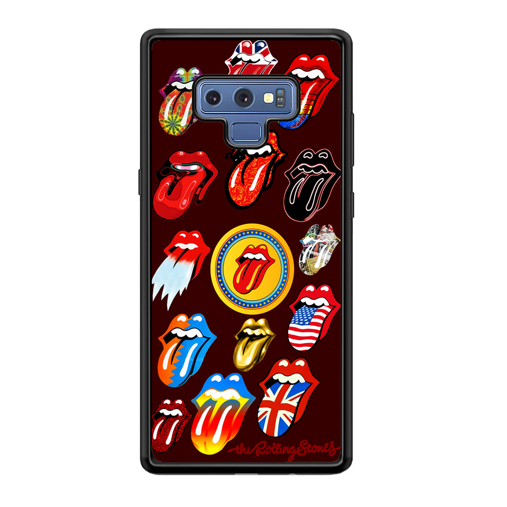 The Rolling Stones Art Samsung Galaxy Note 9 Case-Phone Case-Rubber Black (2D Case)-Altracase
