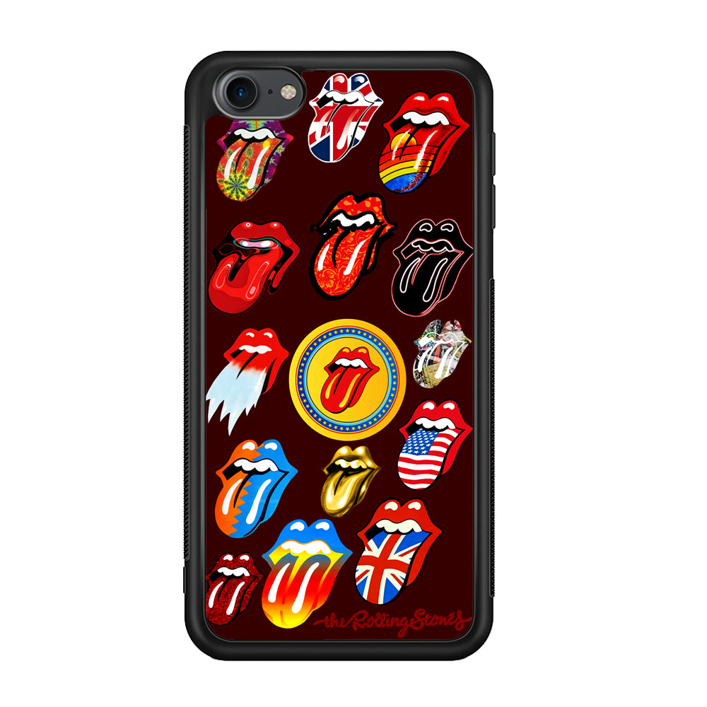 The Rolling Stones Art iPod Touch 6 Case-Phone Case-Rubber White (2D Case)-Altracase