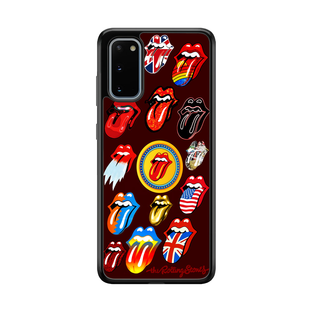 The Rolling Stones Art Samsung Galaxy S20 Case-Phone Case-Rubber Black (2D Case)-Altracase