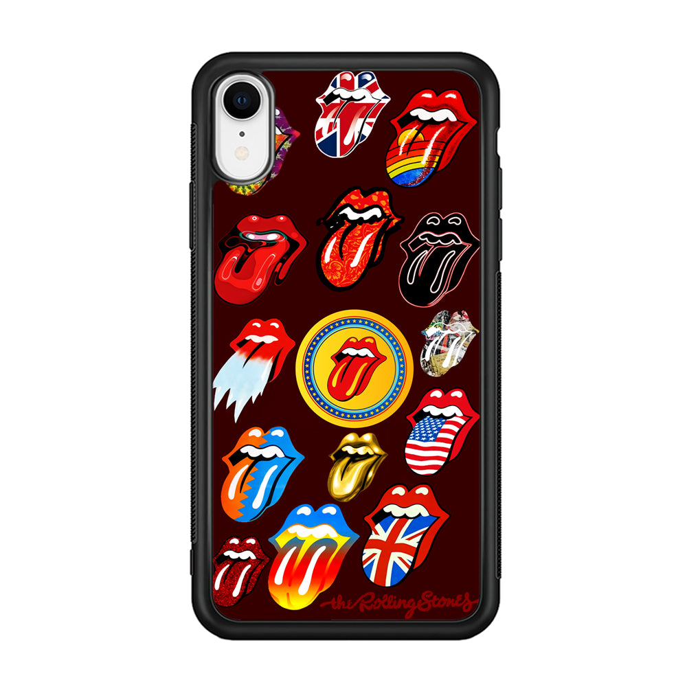 The Rolling Stones Art iPhone XR Case-Phone Case-Rubber Black (2D Case)-Altracase