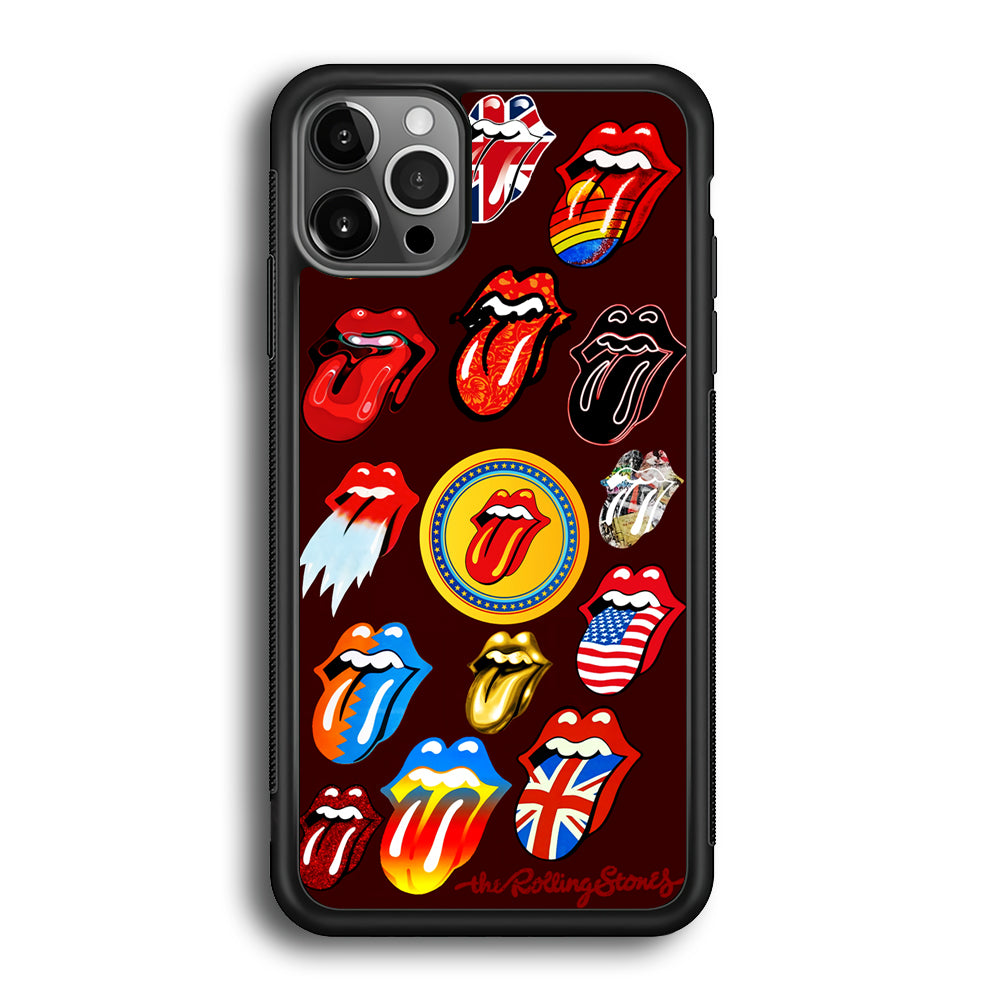 The Rolling Stones Art iPhone 12 Pro Max Case-Phone Case-Rubber Black (2D Case)-Altracase