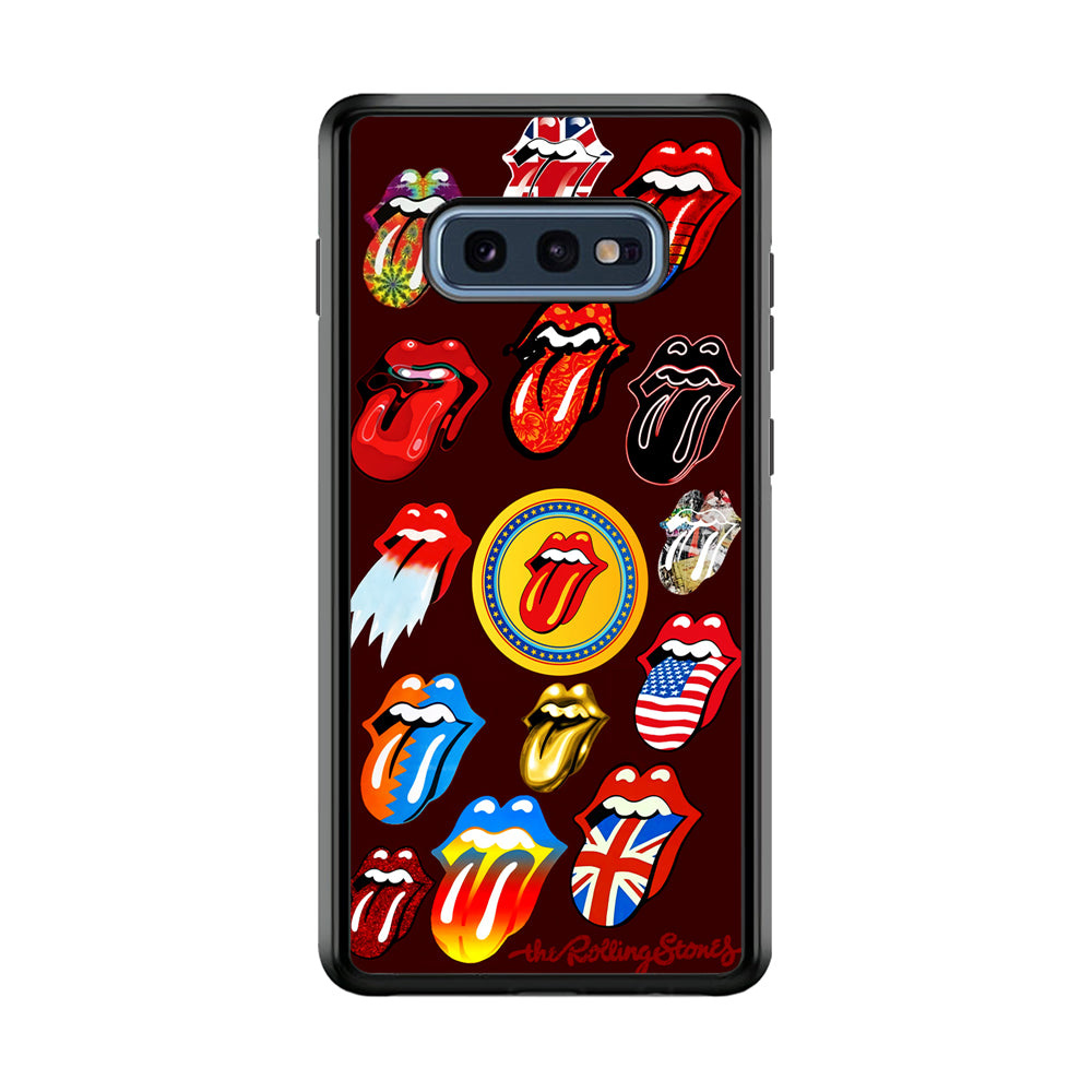 The Rolling Stones Art Samsung Galaxy S10E Case-Phone Case-Rubber Black (2D Case)-Altracase