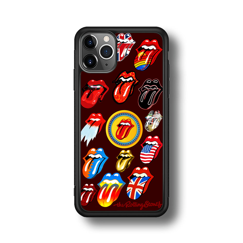 The Rolling Stones Art iPhone 11 Pro Max Case-Phone Case-Rubber Black (2D Case)-Altracase