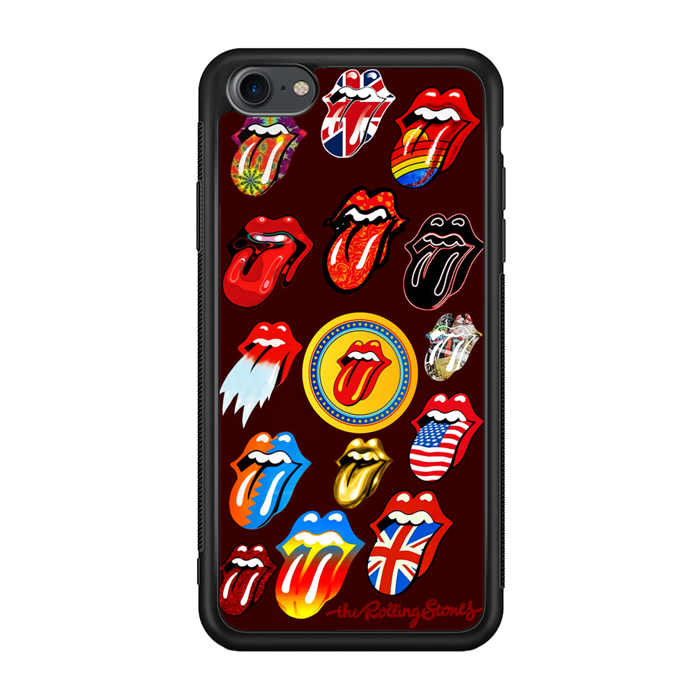 The Rolling Stones Art iPhone SE 2020 Case-Phone Case-Rubber Black (2D Case)-Altracase