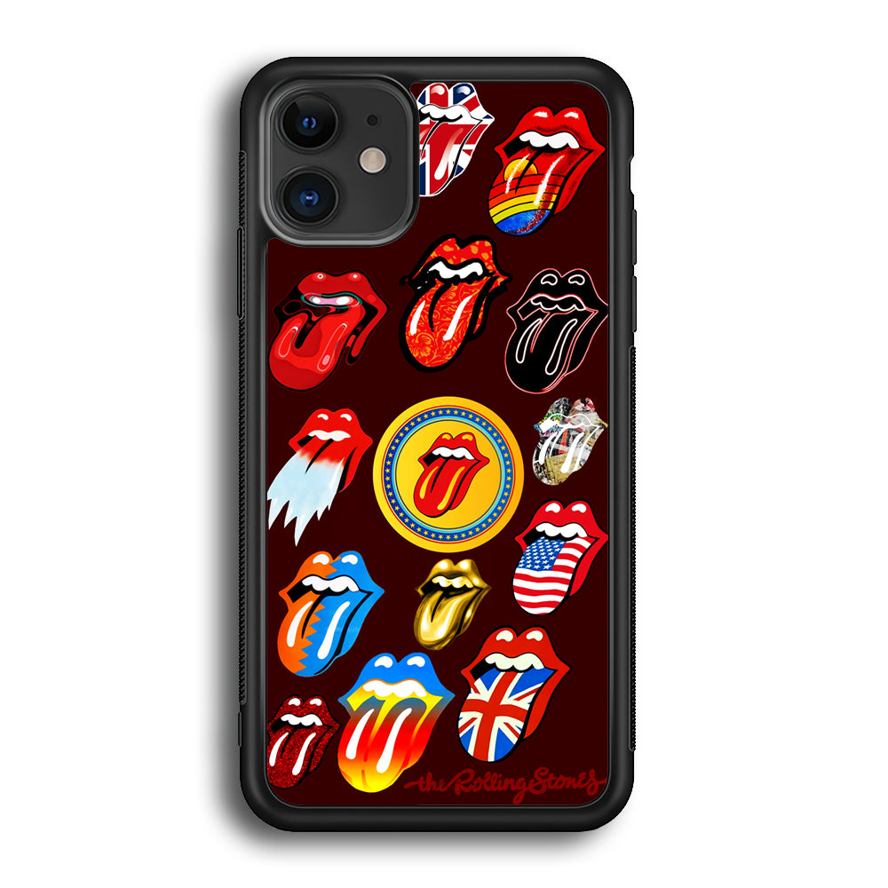 The Rolling Stones Art iPhone 12 Mini Case-Phone Case-Rubber Black (2D Case)-Altracase