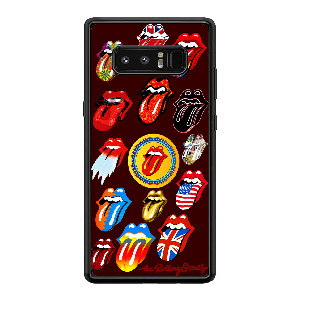 The Rolling Stones ArtSamsung Galaxy Note 8 Case-Phone Case-Rubber Black (2D Case)-Altracase