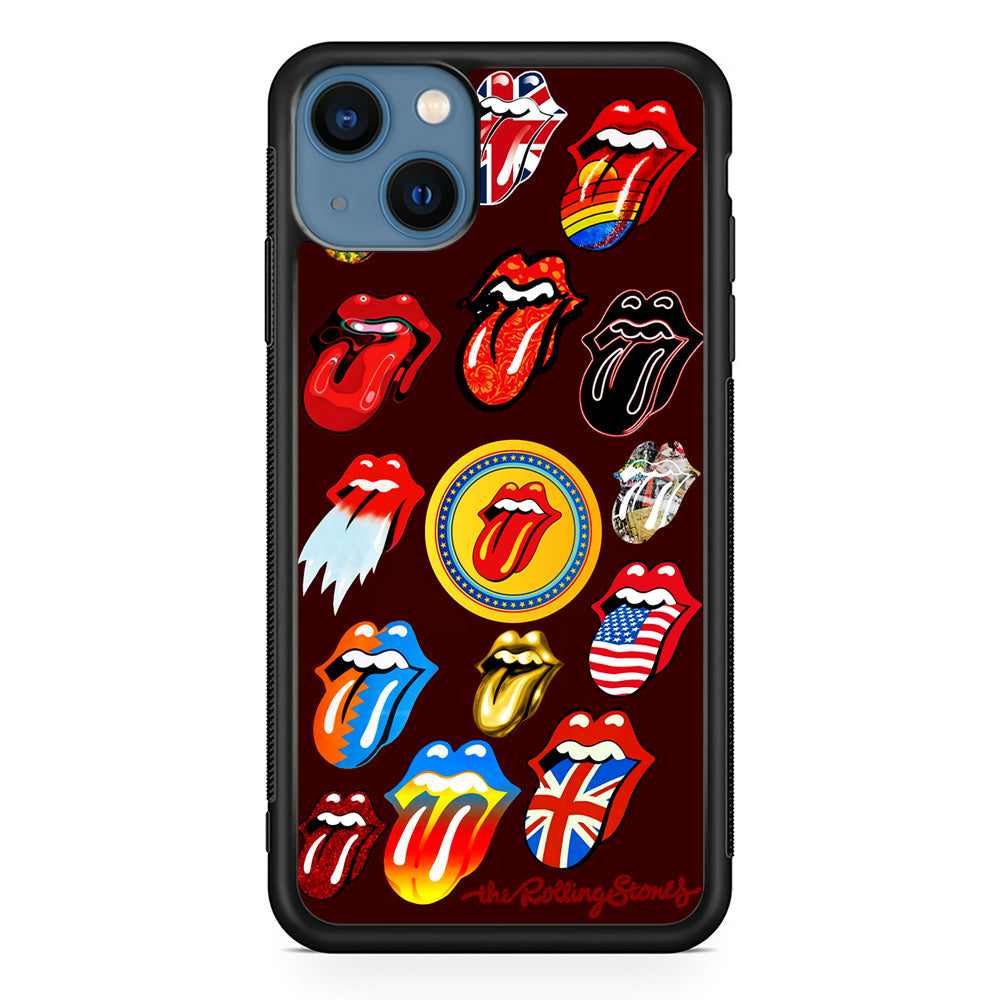 The Rolling Stones Art iPhone 13 Mini Case-Phone Case-Rubber Black (2D Case)-Altracase