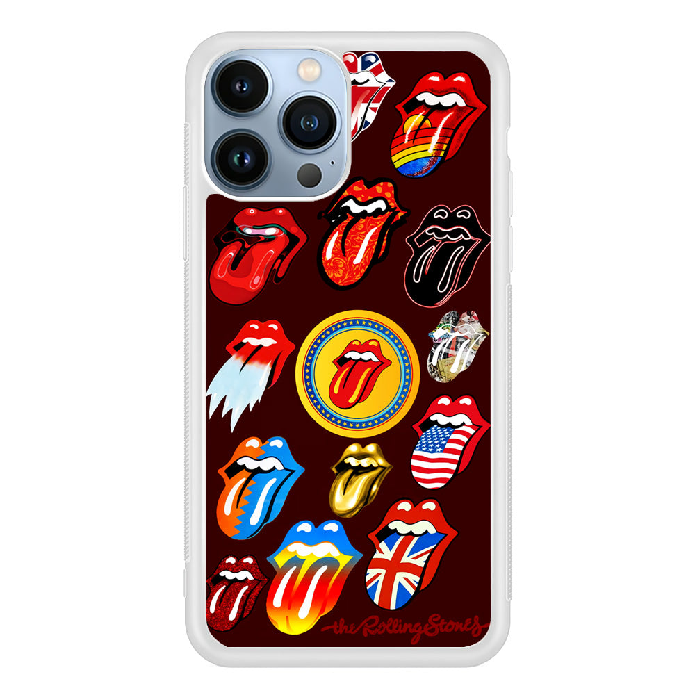 The Rolling Stones Art iPhone 13 Pro Max Case-Phone Case-Rubber White (2D Case)-Altracase
