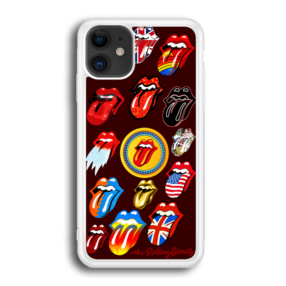 The Rolling Stones Art iPhone 12 Mini Case-Phone Case-Rubber White (2D Case)-Altracase