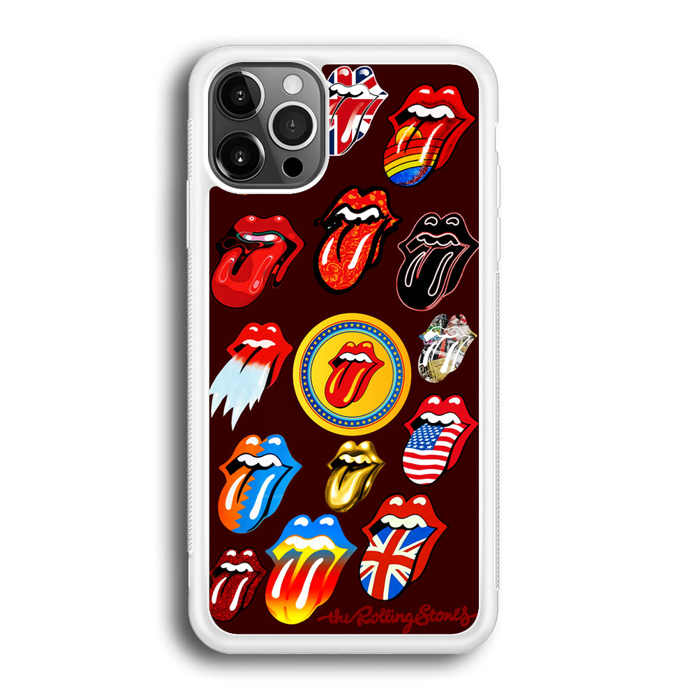 The Rolling Stones Art iPhone 12 Pro Max Case-Phone Case-Rubber White (2D Case)-Altracase