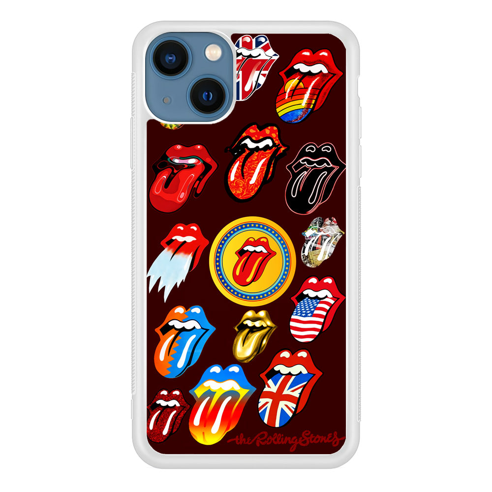 The Rolling Stones Art iPhone 13 Mini Case-Phone Case-Rubber White (2D Case)-Altracase