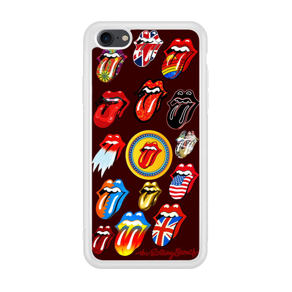 The Rolling Stones Art iPhone SE 2020 Case-Phone Case-Rubber White (2D Case)-Altracase
