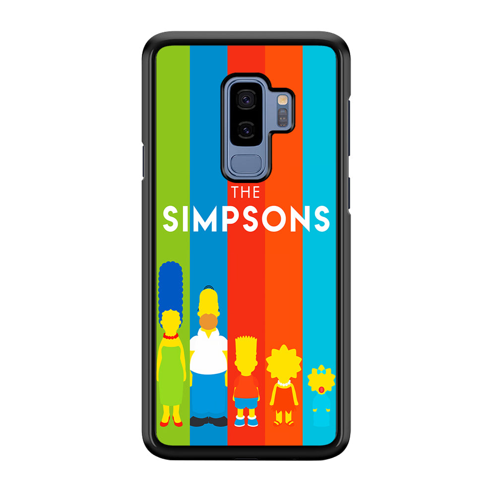 The Simpson Family Colorful Samsung Galaxy S9 Plus Case-Phone Case-Rubber Black (2D Case)-Altracase
