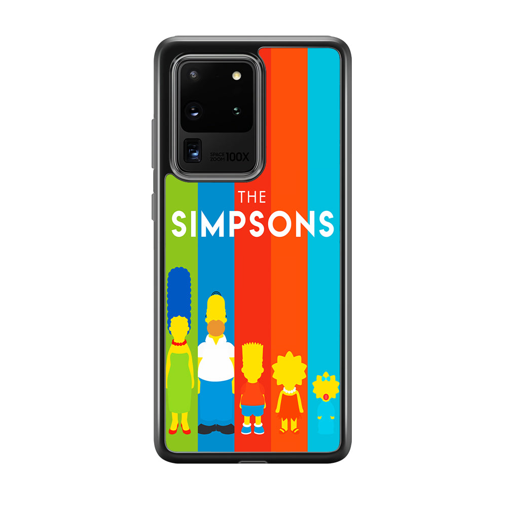 The Simpson Family Colorful Samsung Galaxy S20 Ultra Case-Phone Case-Rubber Black (2D Case)-Altracase