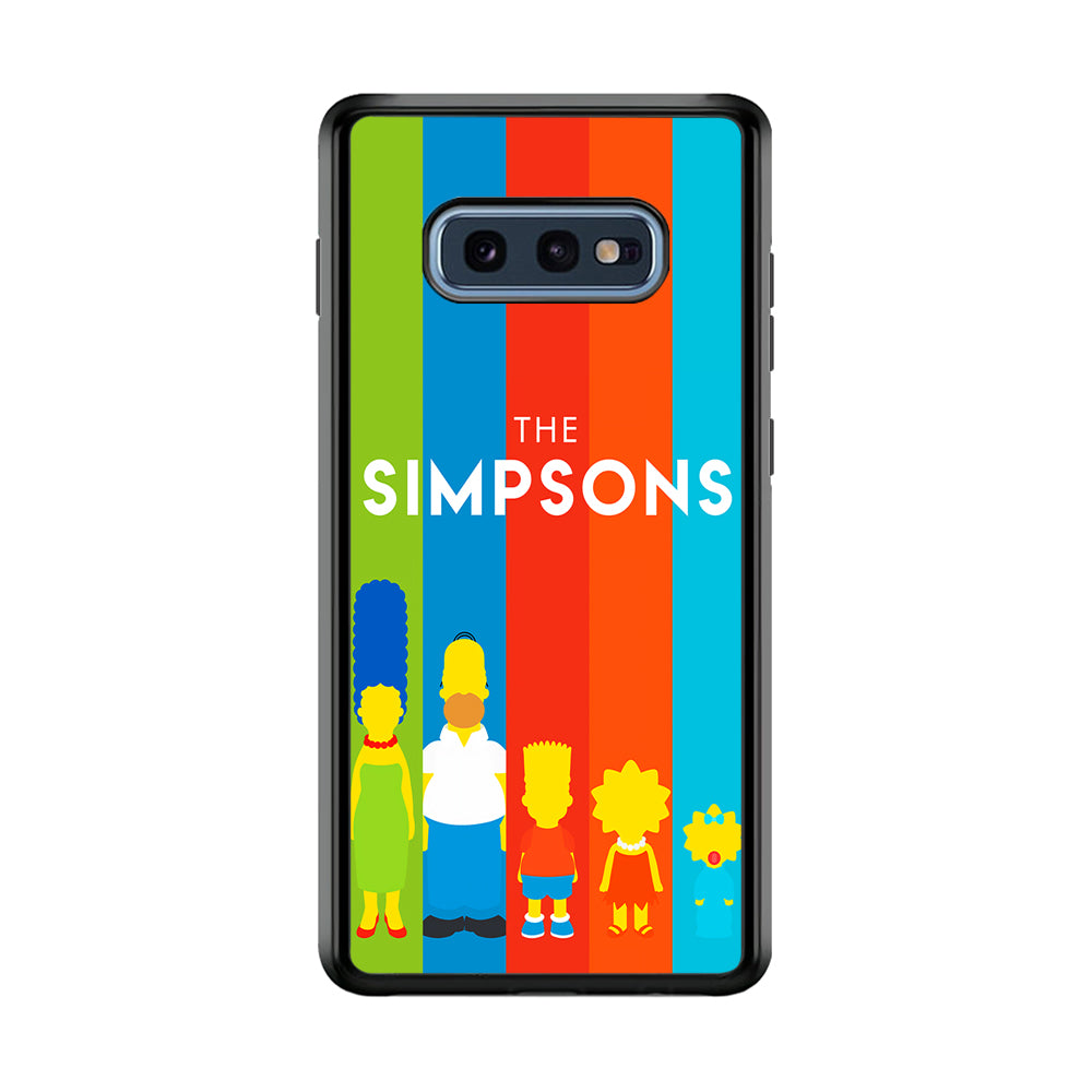The Simpson Family Colorful Samsung Galaxy S10E Case-Phone Case-Rubber Black (2D Case)-Altracase
