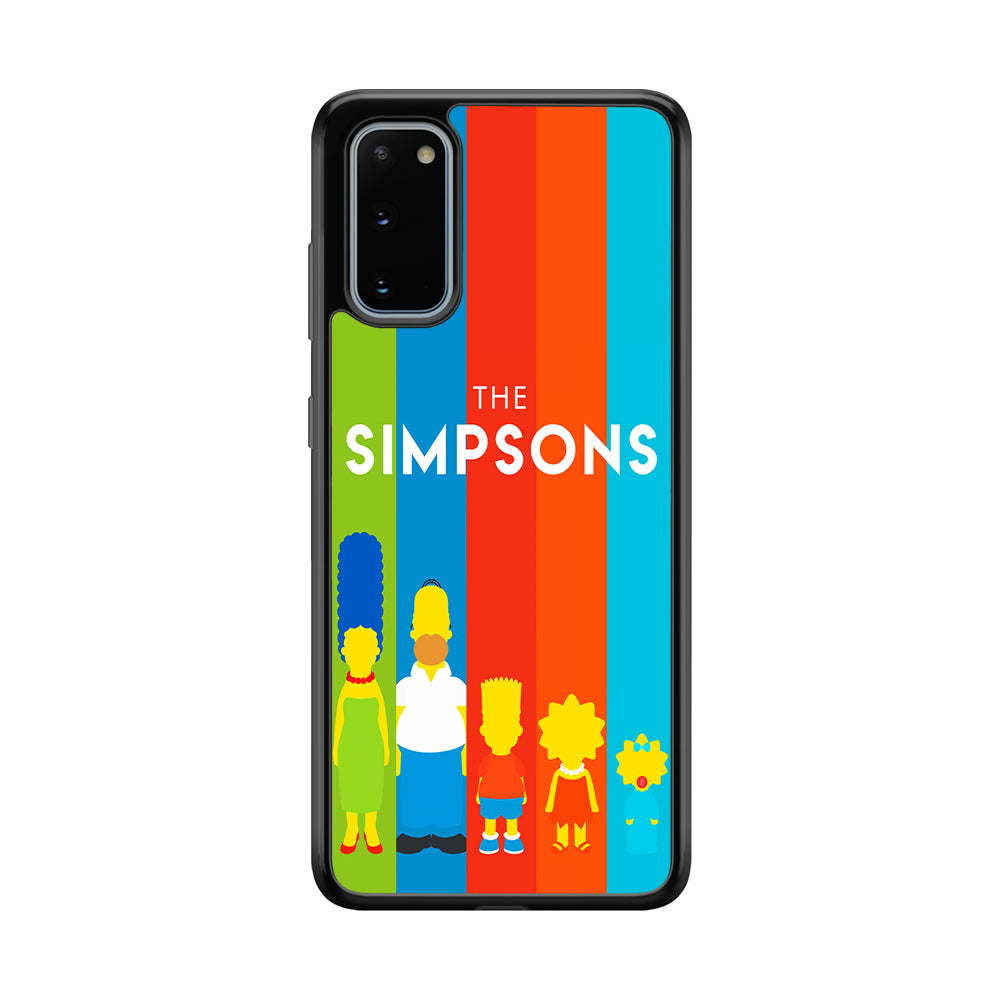 The Simpson Family Colorful Samsung Galaxy S20 Case-Phone Case-Rubber Black (2D Case)-Altracase