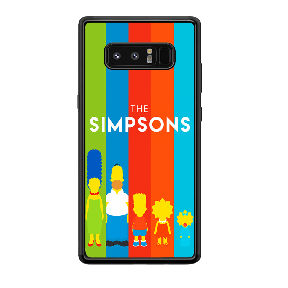 The Simpson Family Colorful Samsung Galaxy Note 8 Case-Phone Case-Rubber Black (2D Case)-Altracase