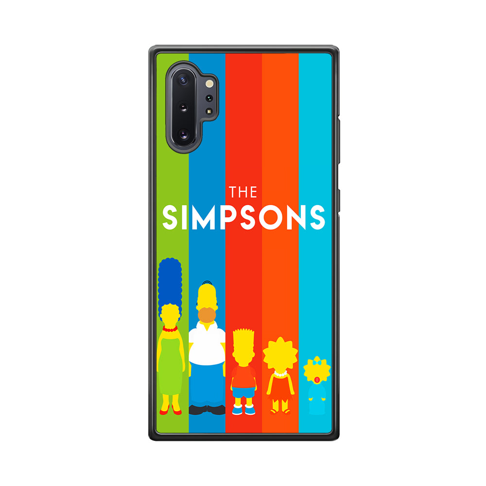 The Simpson Family Colorful Samsung Galaxy Note 10 Plus Case-Phone Case-Rubber Black (2D Case)-Altracase