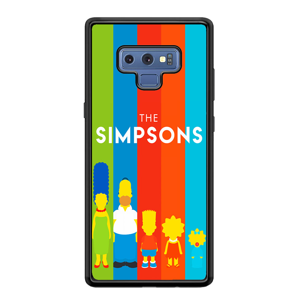 The Simpson Family Colorful Samsung Galaxy Note 9 Case-Phone Case-Rubber Black (2D Case)-Altracase