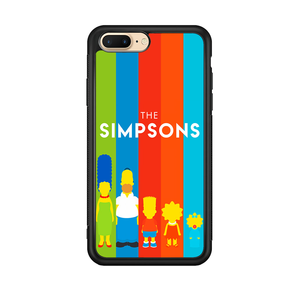 The Simpson Family Colorful iPhone 8 Plus Case-Phone Case-Rubber Black (2D Case)-Altracase