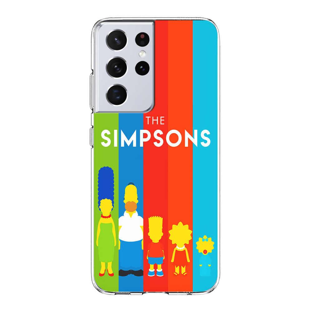 The Simpson Family Colorful Samsung Galaxy S24 Ultra Case-Phone Case-Clear Soft Case-Altracase