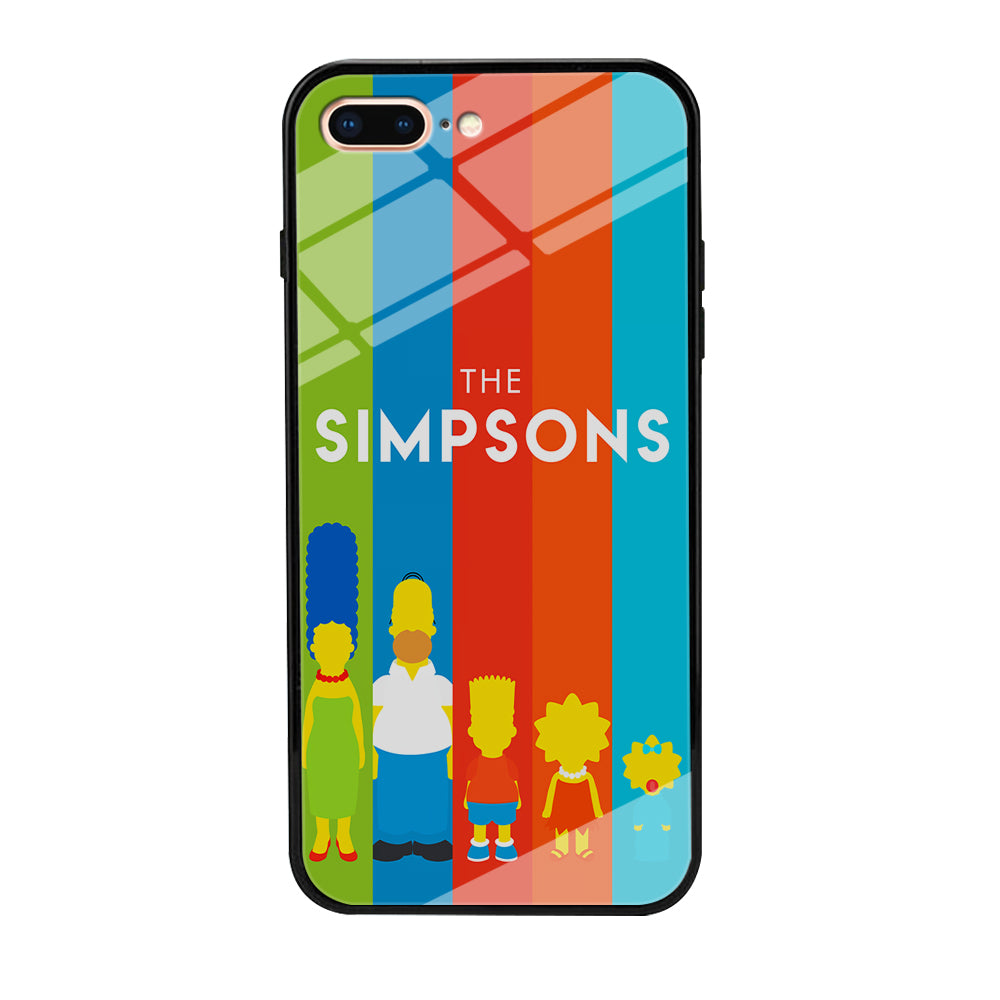 The Simpson Family Colorful iPhone 8 Plus Case-Phone Case-Tempered Glass Case-Altracase