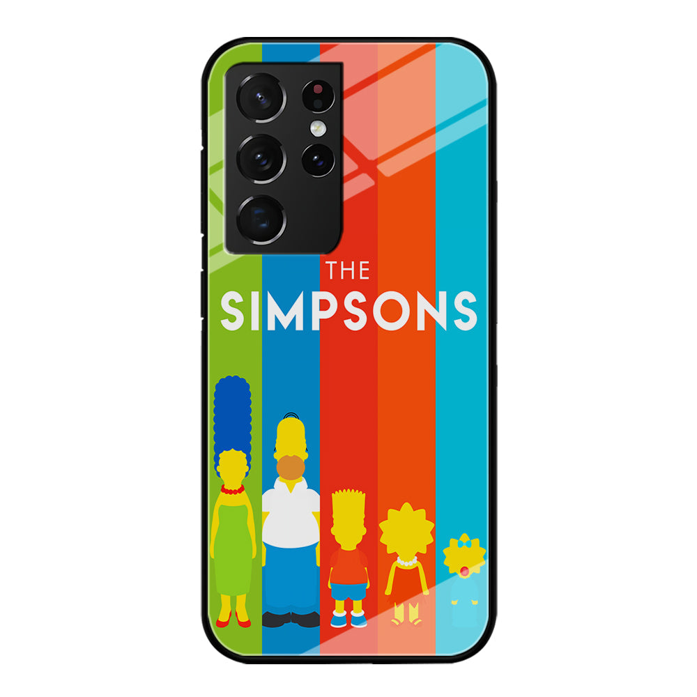 The Simpson Family Colorful Samsung Galaxy S24 Ultra Case-Phone Case-Tempered Glass Case-Altracase