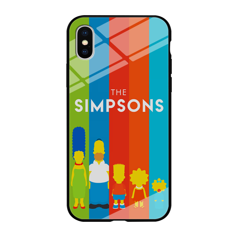 The Simpson Family Colorful iPhone Xs Case-Phone Case-Tempered Glass Case-Altracase