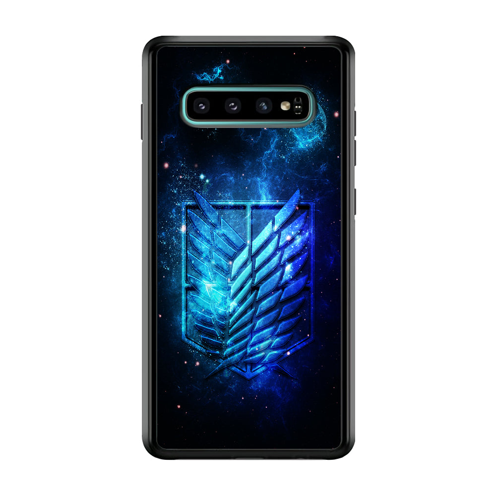 The Survey Corps Space Samsung Galaxy S10 Case-Phone Case-Rubber Black (2D Case)-Altracase