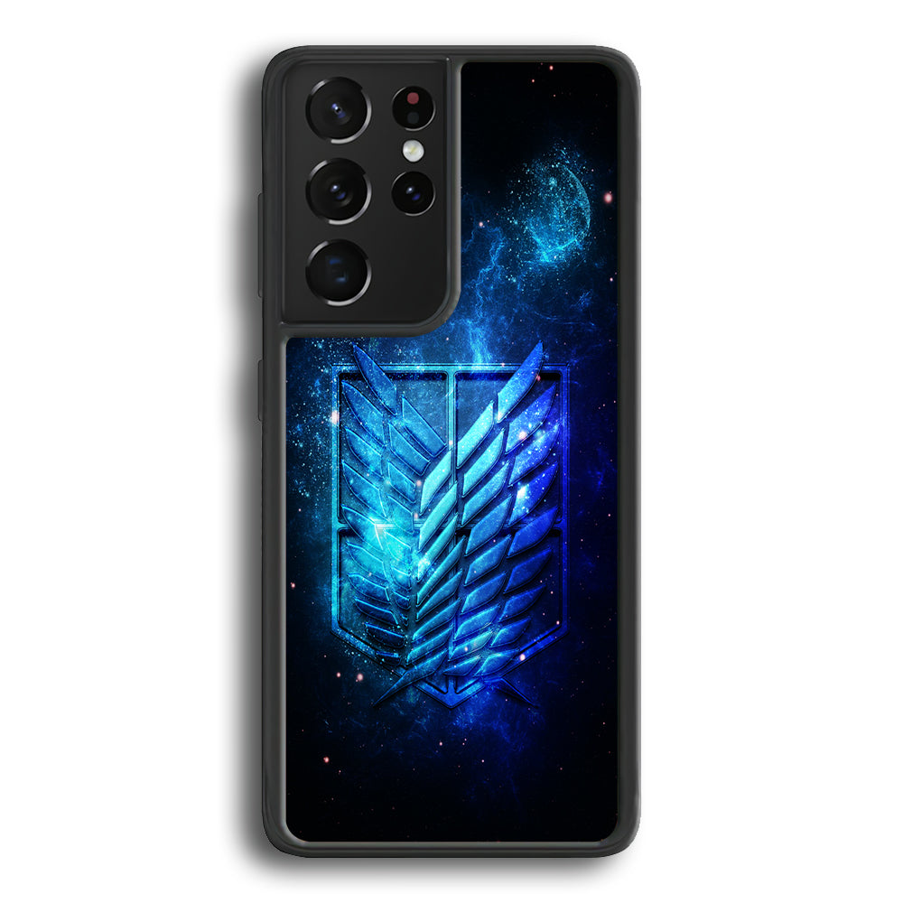 The Survey Corps Space Samsung Galaxy S21 Ultra Case-Phone Case-Rubber Black (2D Case)-Altracase