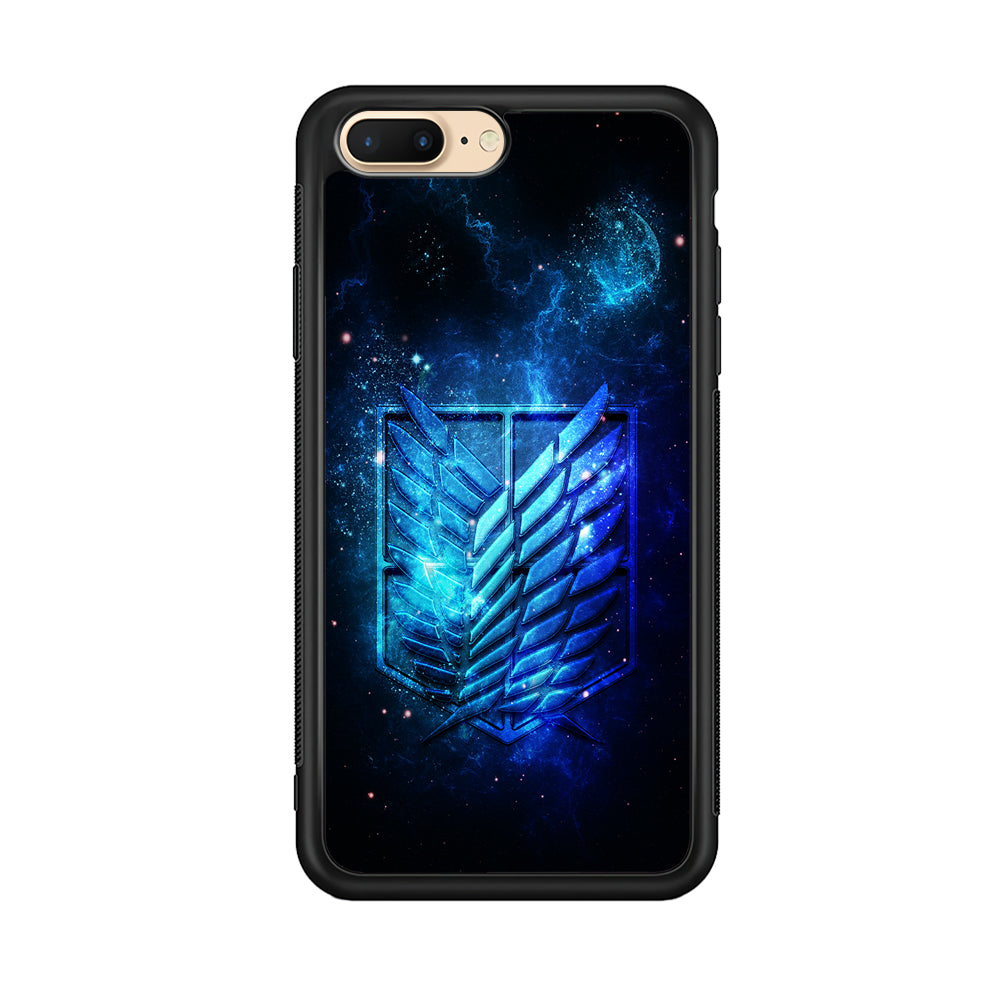 The Survey Corps Space iPhone 8 Plus Case-Phone Case-Rubber Black (2D Case)-Altracase
